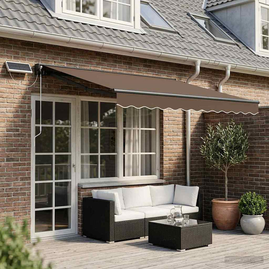 Elektrisch Uittrekbaar Zonnescherm Taupe 4 x 2 m