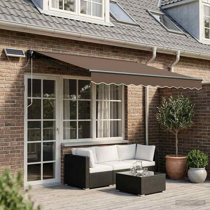 Elektrisch Uittrekbaar Zonnescherm Taupe 4,5 × 3,5 m