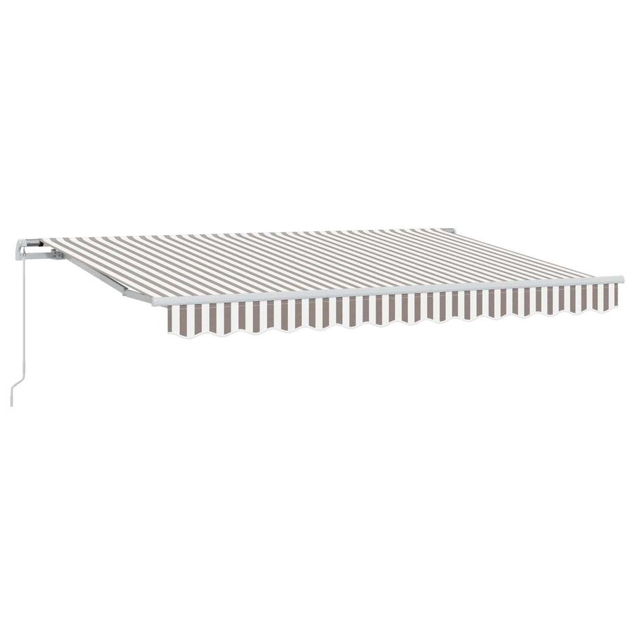 Uitschuifbare luifel Lichtgrijs en wit. 3 x 2,5 m