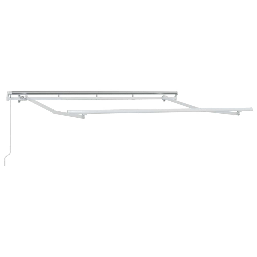 Uitschuifbare luifel Lichtgrijs en wit. 3 x 2,5 m