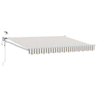 Elektrisch zonnescherm 300 cm lichtgrijs wit