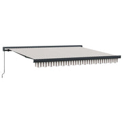 Uitschuifbare luifel 300x250 cm lichtgrijs wit