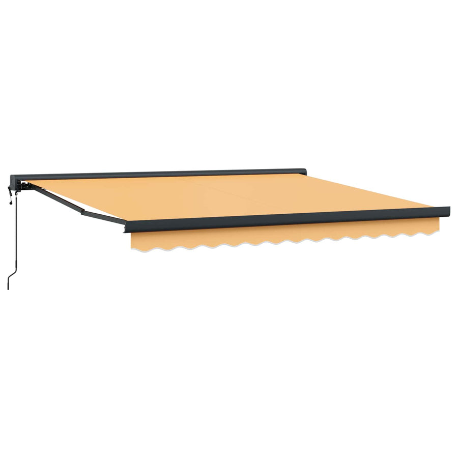 Uitschuifbare luifel Zand 300 x 250 cm Stof en Metaal