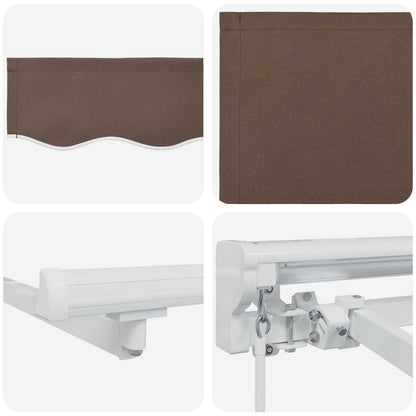 Handmatig uitschuifbare luifel Taupe 3 x 2,5 m
