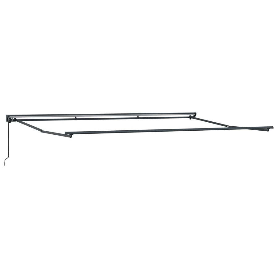 Uitschuifbare luifel Lichtgrijs en wit. 3 x 2,5 m