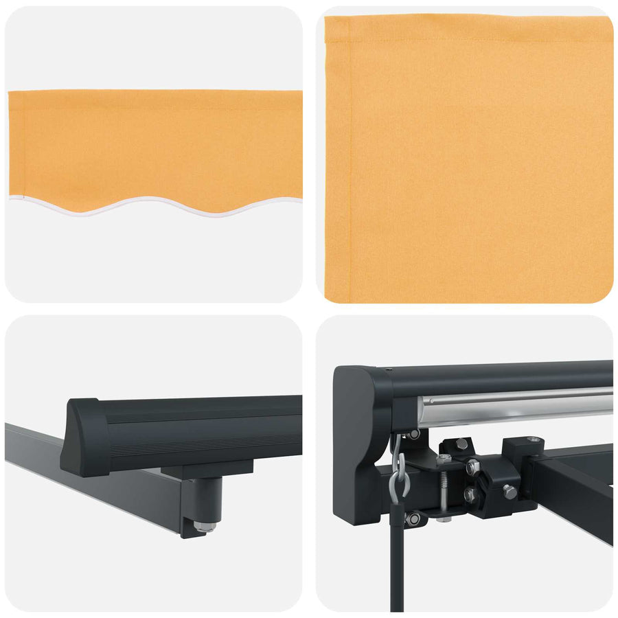 Uitschuifbare luifel Zand 3 x 2,5 m Polyester en Aluminium