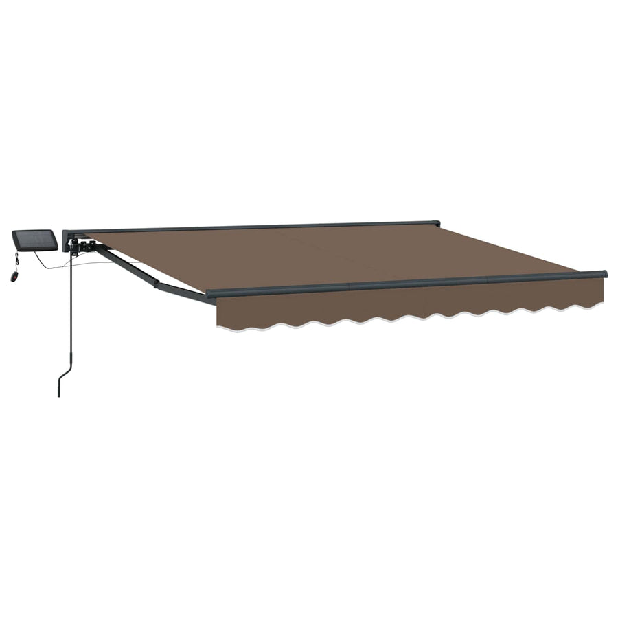 Handmatige Luifelhouder met LED's Taupe 3 x 2,5 m