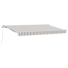 Uitschuifbare luifel 3,5x2,5 m lichtgrijs wit aluminium
