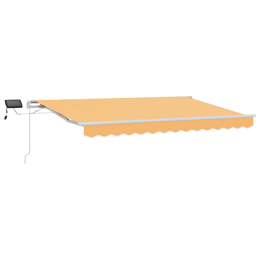 Uitschuifbare luifel Zand 350 x 250 cm Stof en Aluminium