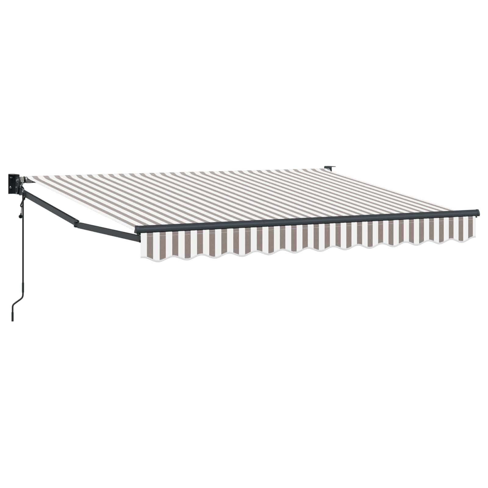 Markies Lichtgrijs en wit. 3,5 x 2,5 m Polyester en Metaal