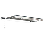 Luifel met LED lichtgrijs 270 gsm