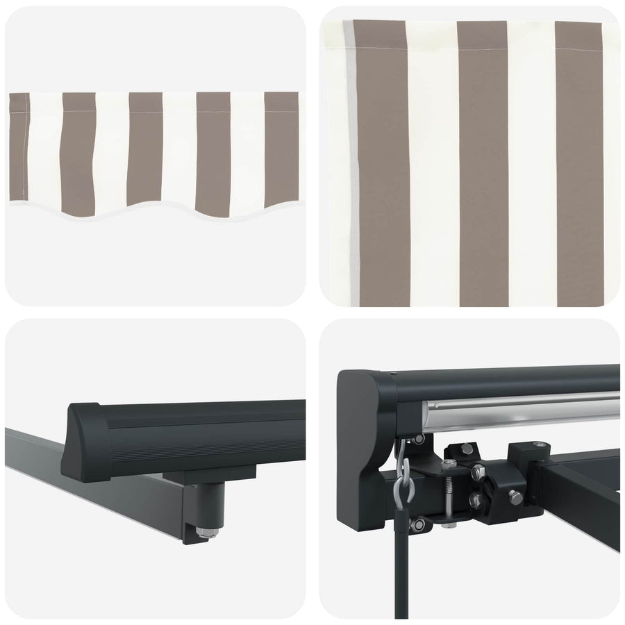 Handmatige Luifelhouder met LED's 3,5 x 2,5 m