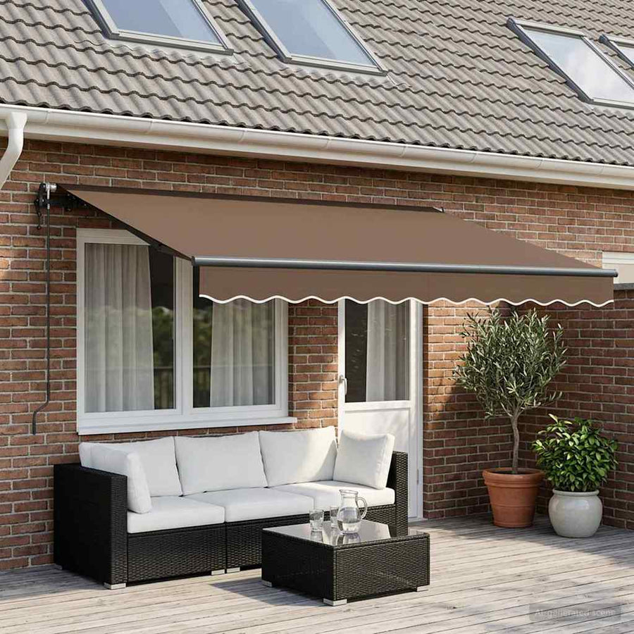 Luifeldoek Taupe 450 × 350 cm Polyester