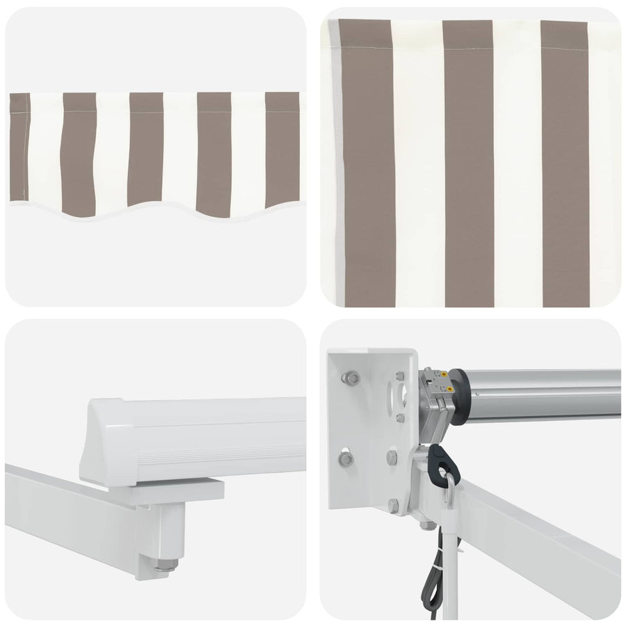 Markies Lichtgrijs en wit. 4 × 3 m Polyester en Metaal