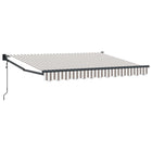 Markies 4x3 m lichtgrijs wit polyester metaal
