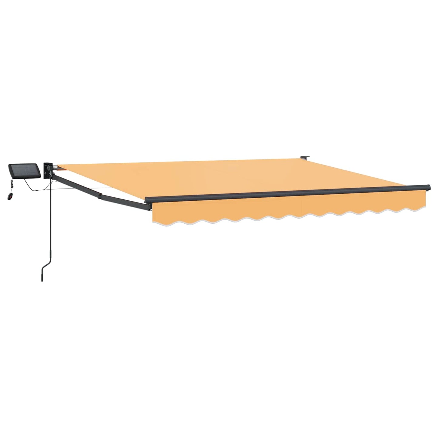 Handbediende luifel met LED's Zand 100% Polyester en Aluminium