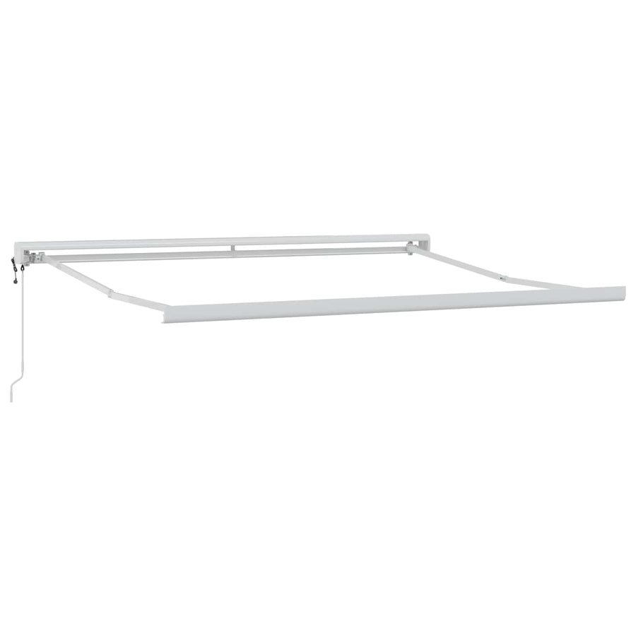 Uitschuifbare luifel Lichtgrijs en wit. 400 × 300 cm