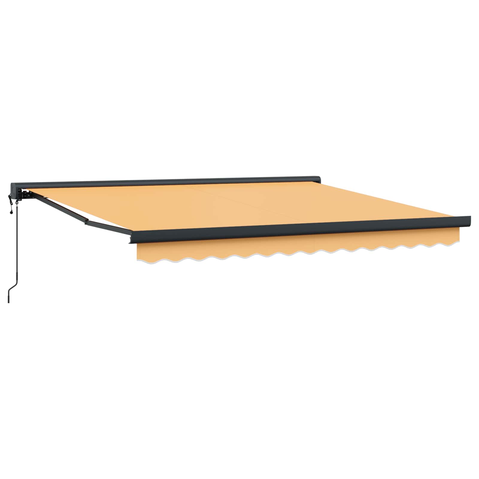 Uitschuifbare luifel Zand 400 × 300 cm Stof en Metaal