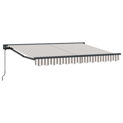 Uitschuifbare luifel Lichtgrijs en wit. 4 × 3 m