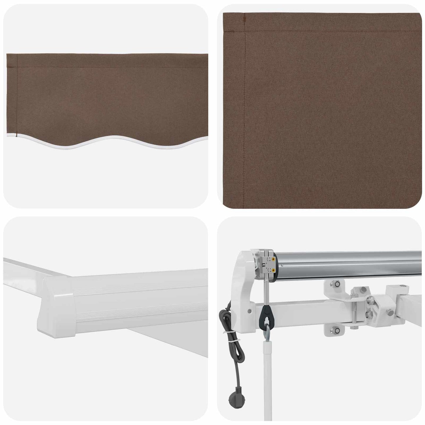 Luifeldoek Taupe 400 × 350 cm Polyester