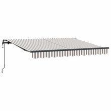 Uitschuifbare luifel Lichtgrijs en wit. 400 × 350 cm