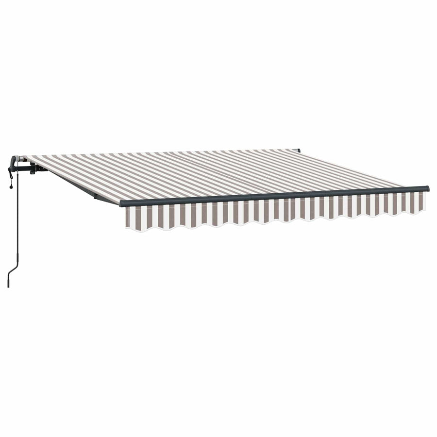 Uitschuifbare luifel Lichtgrijs en wit. 400 × 350 cm