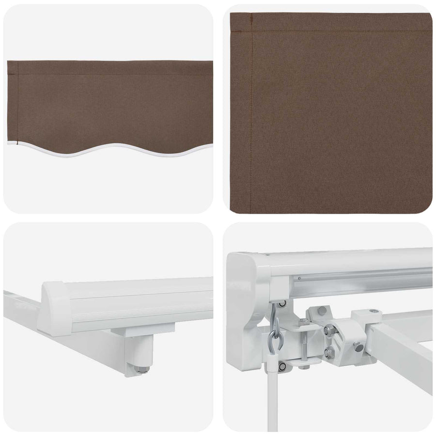 Handmatig uitschuifbare luifel Taupe 4 × 3,5 m