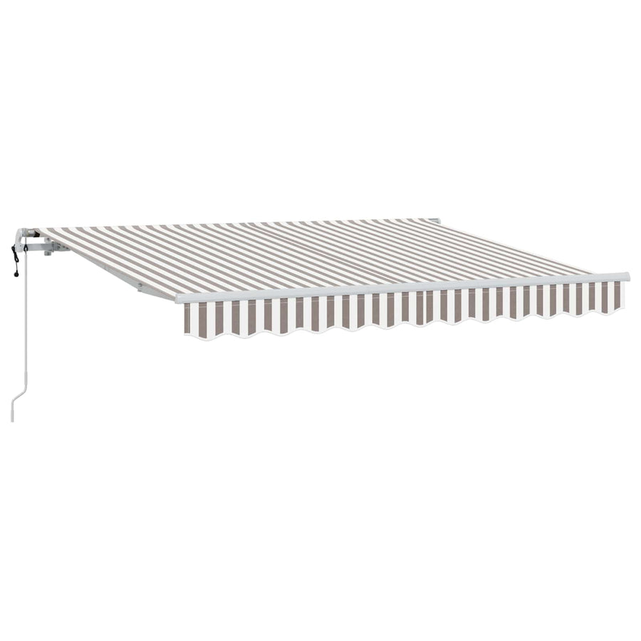 Uitschuifbare luifel Lichtgrijs en wit. 450 × 300 cm