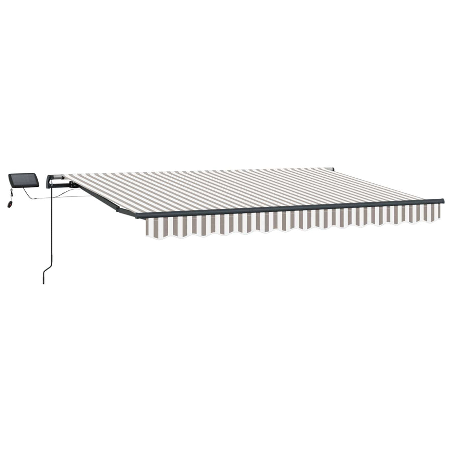Uitschuifbare luifel Lichtgrijs en wit. 450 × 300 cm