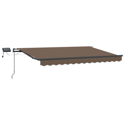 Uitschuifbare luifel Taupe 450 × 300 cm Stof en Aluminium