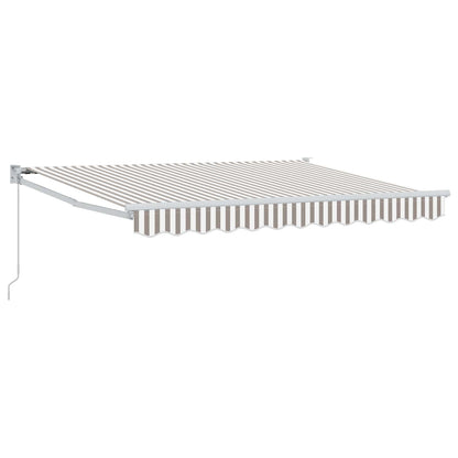 Uitschuifbare luifel Lichtgrijs en wit. 4,5 × 3 m