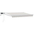 Luifel handmatig 350x300 cm lichtgrijs wit