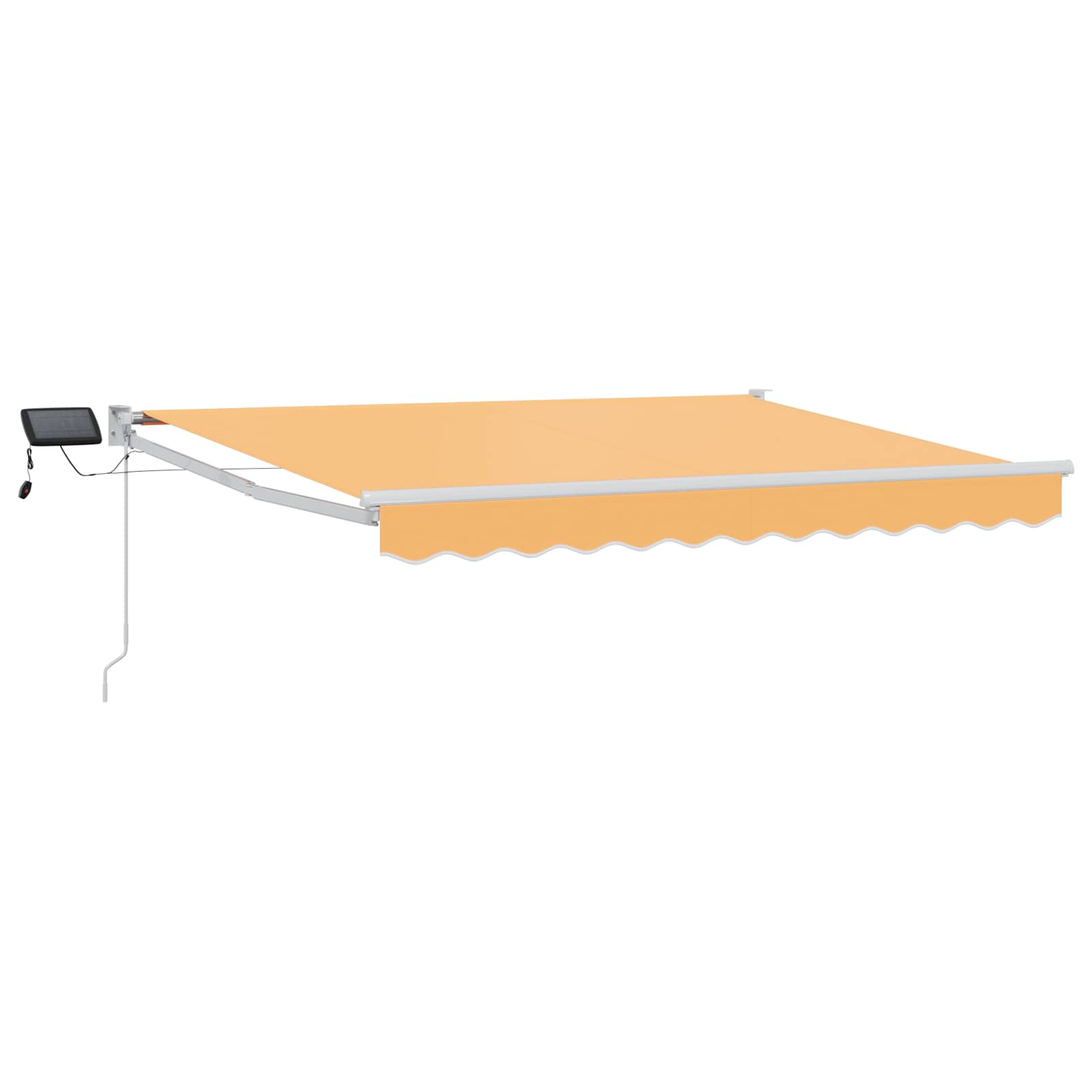 Handbediende luifel met LED's Zand 100% Polyester en Aluminium