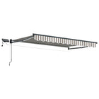 Luifel met LED lichtgrijs 270 gsm