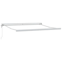 Uitschuifbare luifel Lichtgrijs en wit. 450 × 300 cm