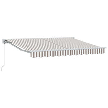 Handmatig uitschuifbare luifel Lichtgrijs en wit. 4,5 × 3 m
