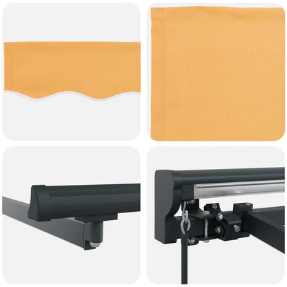 Uitschuifbare luifel Zand 4,5 × 3 m Polyester en Aluminium