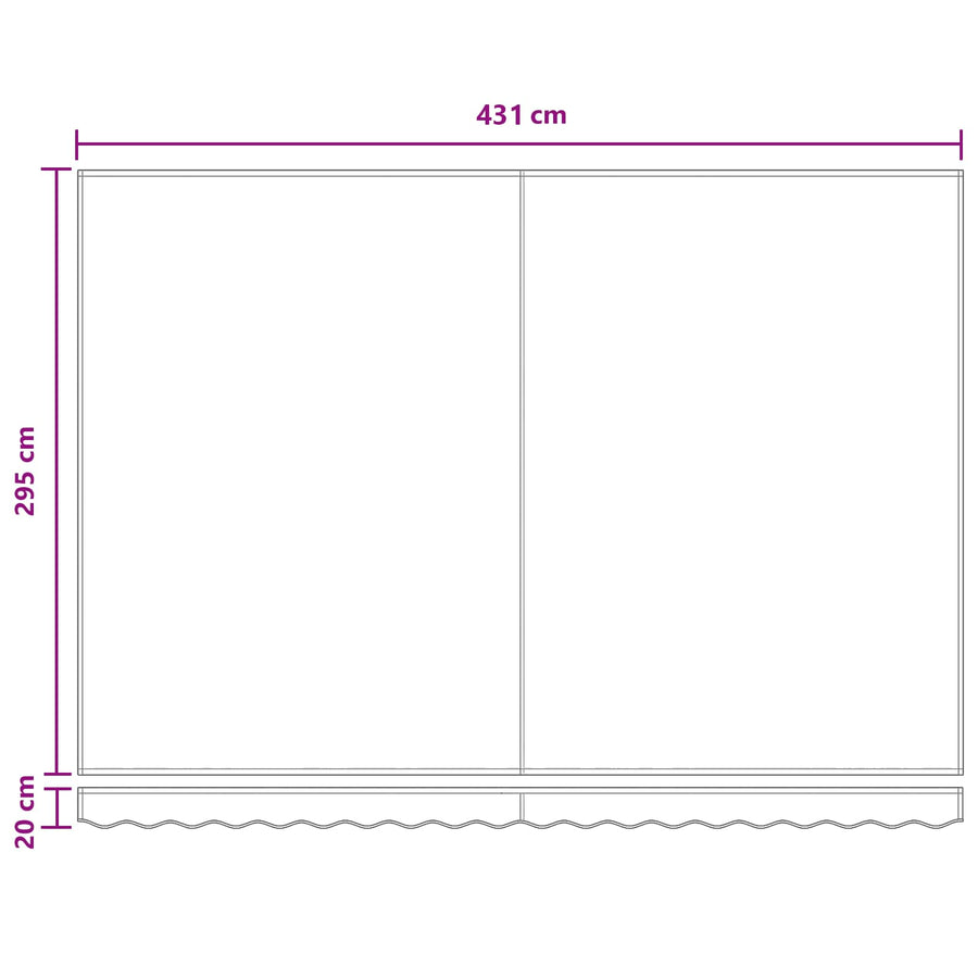 Uitschuifbare luifel Zand 4,5 × 3 m Polyester en Aluminium