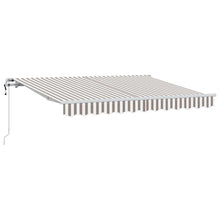 Uitschuifbare luifel Lichtgrijs en wit. 450 × 350 cm
