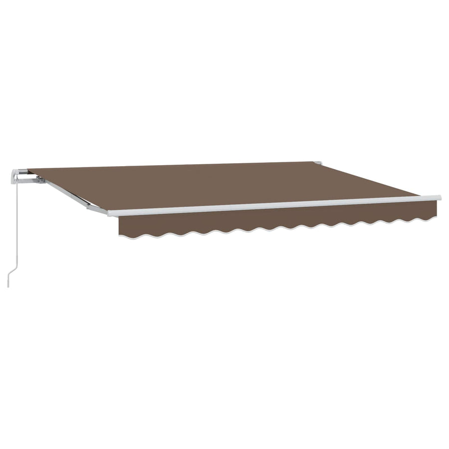 Uitschuifbare luifel Taupe 5 x 3 m Polyester en Aluminium