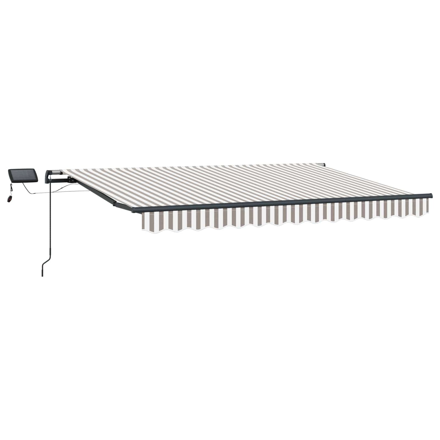 Uitschuifbare luifel Lichtgrijs en wit. 500 × 300 cm