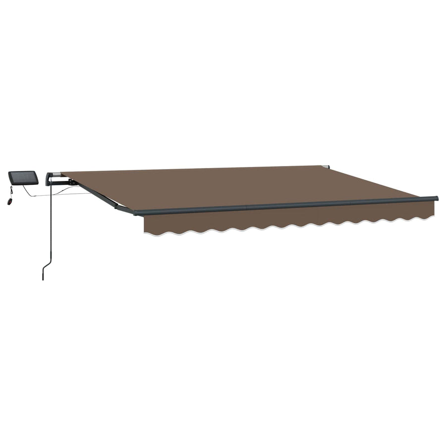 Uitschuifbare luifel Taupe 500 × 300 cm Stof en Aluminium