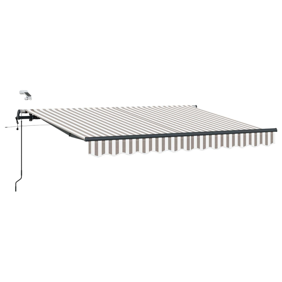 Luifeldoek Lichtgrijs en wit. 500 × 300 cm Polyester