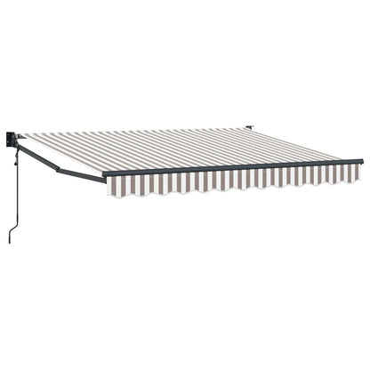 Markies Lichtgrijs en wit. 5 x 3 m Polyester en Metaal