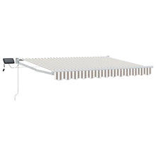 Handbediende luifel met LED's Lichtgrijs en wit.