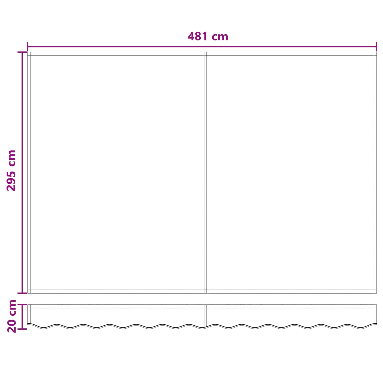 Handmatig uitschuifbare luifel Taupe 5 x 3 m