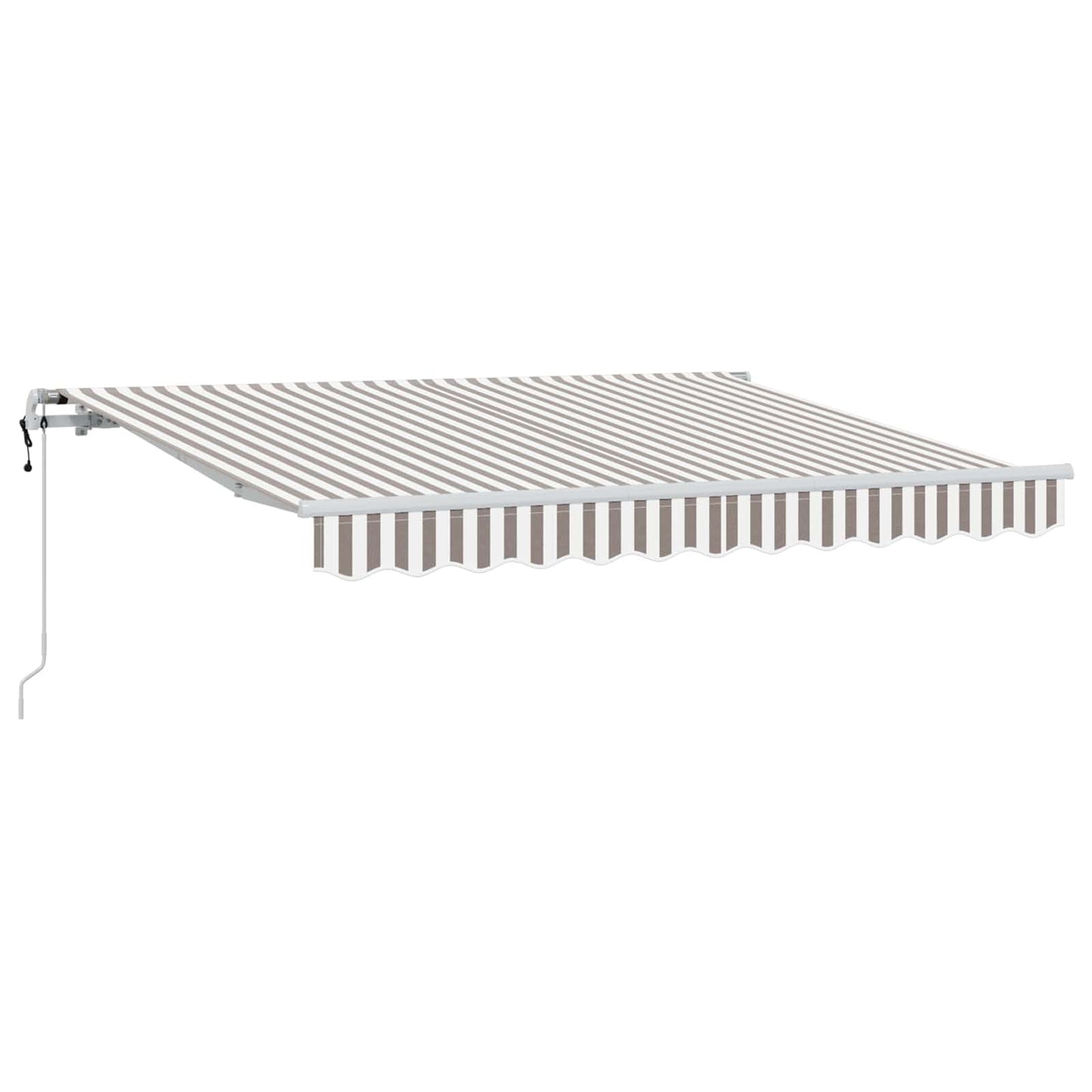 Uitschuifbare luifel Lichtgrijs en wit. 500 × 350 cm