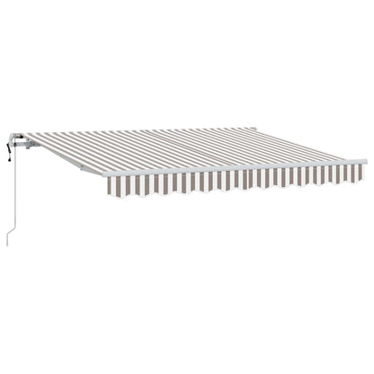 Uitschuifbare luifel Lichtgrijs en wit. 500 × 350 cm