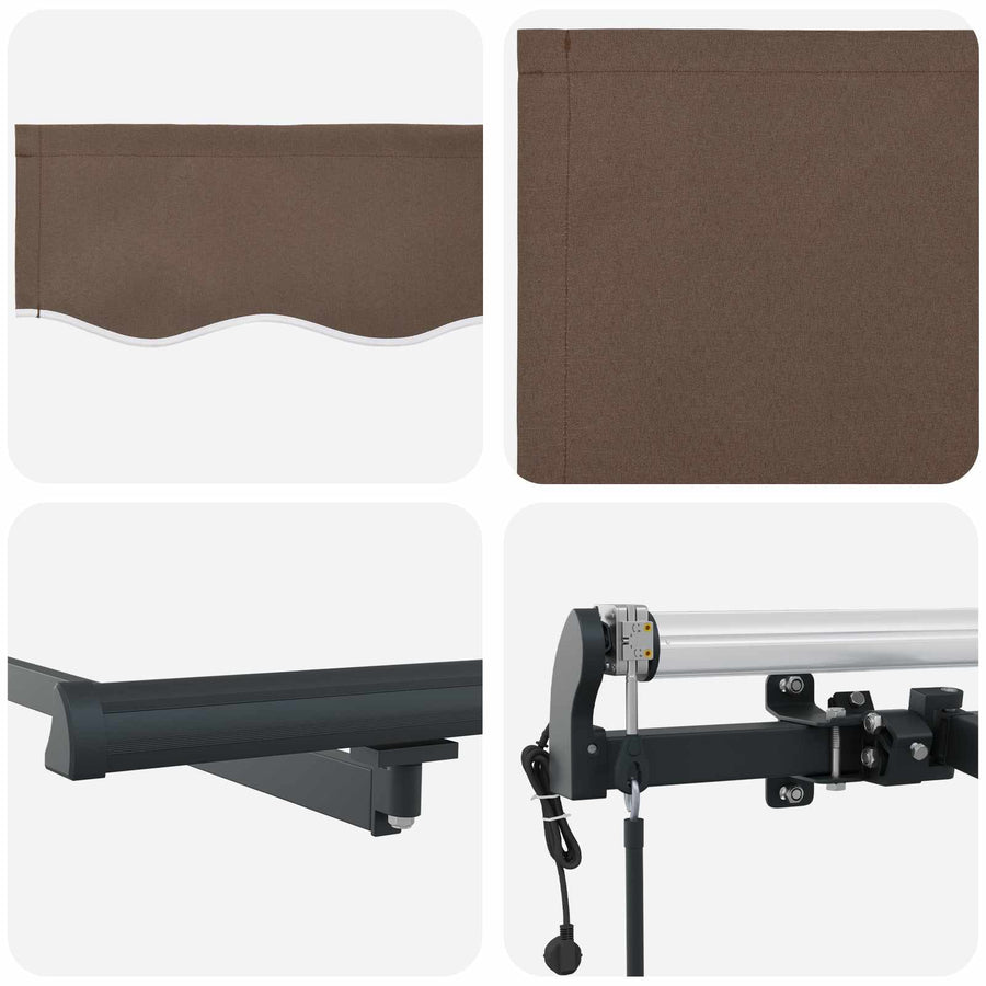 Luifeldoek Taupe 500 × 350 cm Polyester