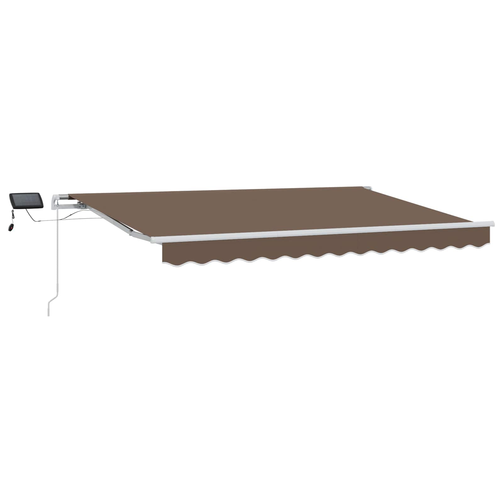 Uitschuifbare luifel Taupe 600 × 350 cm Stof en Aluminium